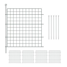 Cloture jardin Barriere jardin Cloture rigide 5 elements Cloture jardin acier