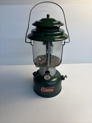 Vintage Coleman 220F Lantern USA Green Fuel Untested