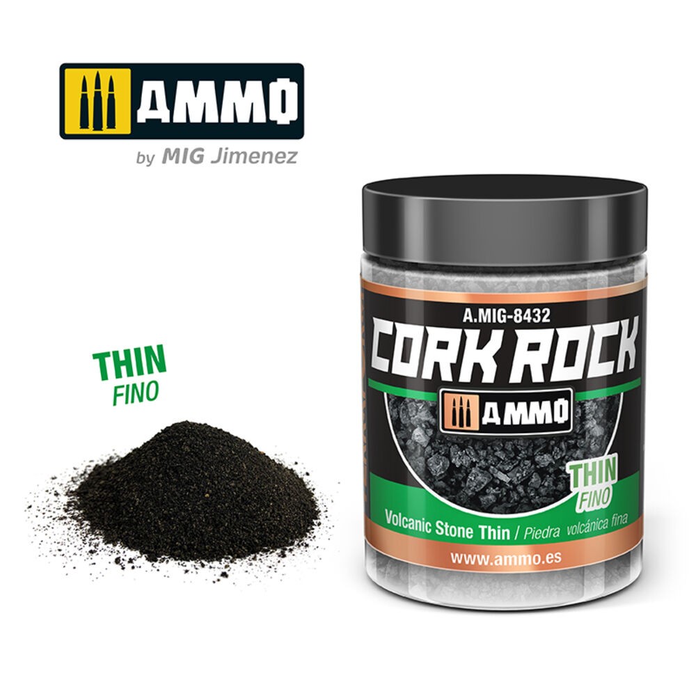 Ammo MIG A.MIG-8432 - Create Cork Volcanic Rock Thin (Jar 100Ml) - New
