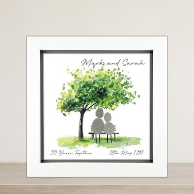 Personalisierte Kiesel Kunst Hochzeitstag Geschenk Andenken 35 Jahre Jade 35.