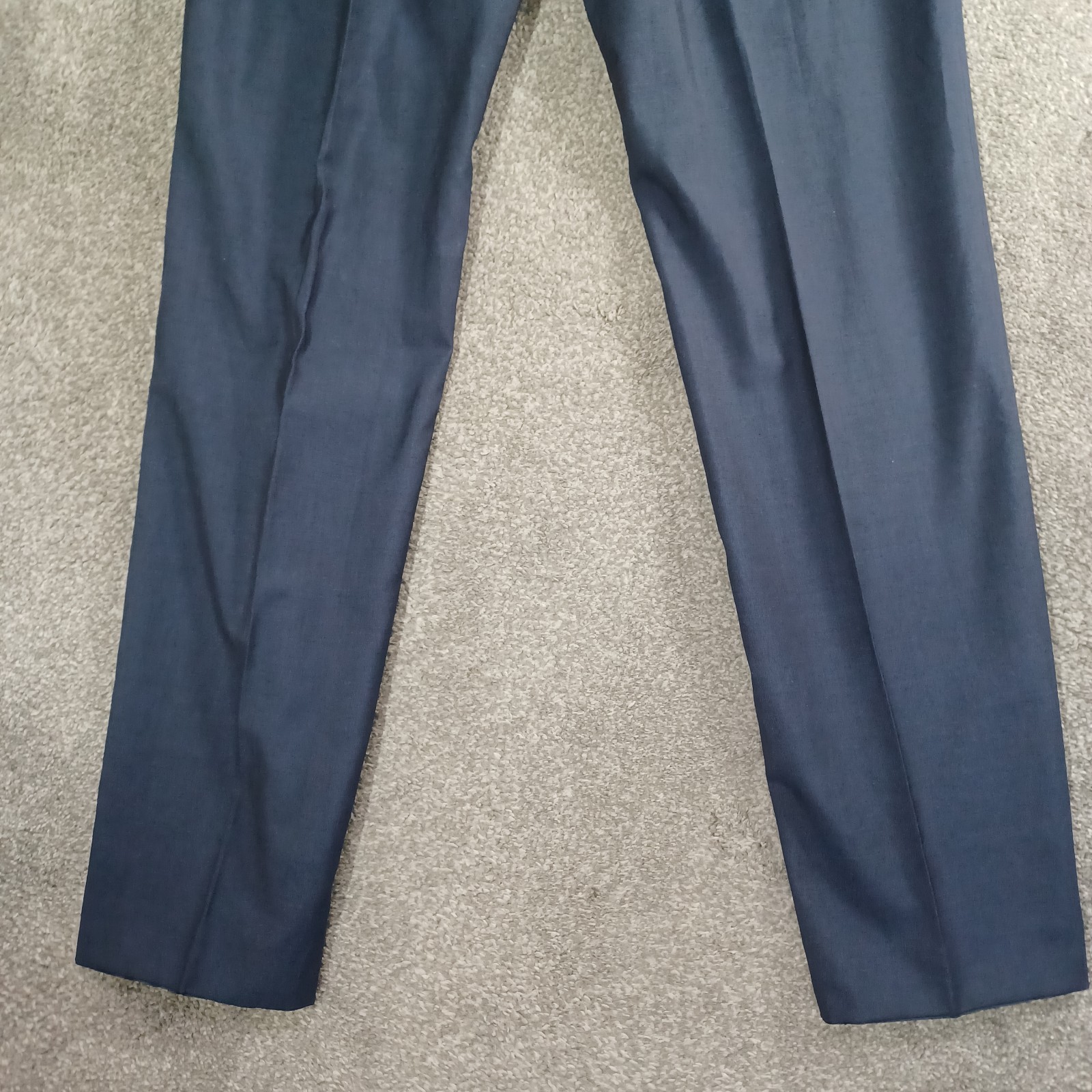 Hugo Boss Trousers Mens W34 L33 Wool Silk Blend Dark Blue Zip Fly thumbnail 10