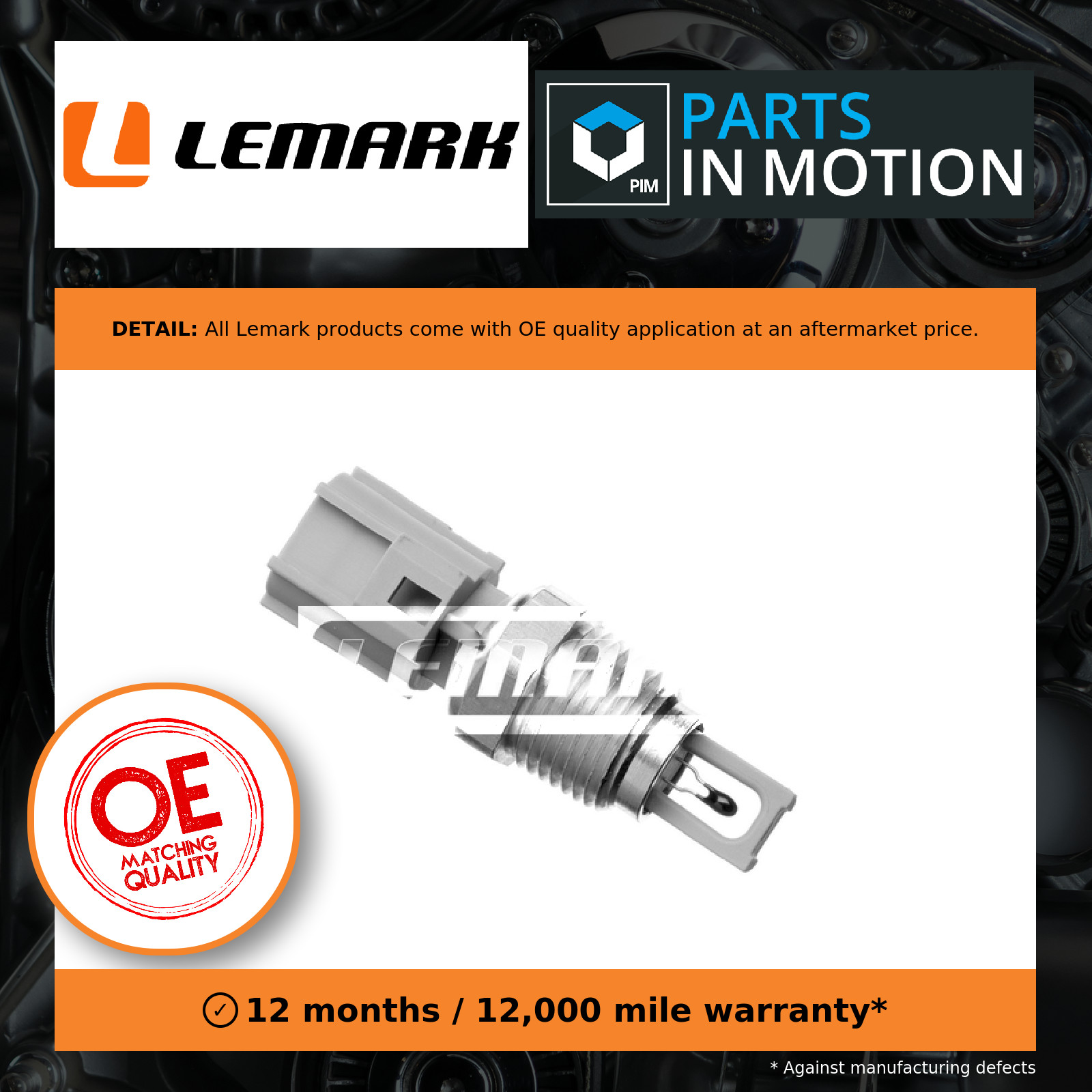 Air Intake Temperature Sensor fits FORD PUMA ST160 1.7 97 to 02 Sender Lemark - Image 2