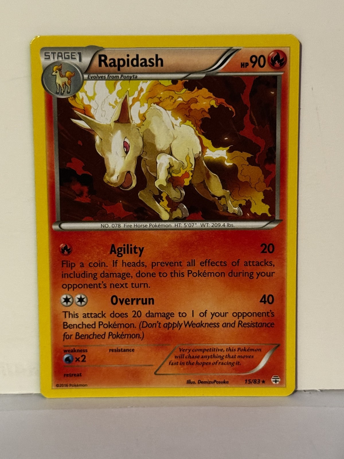 Rapidash Non Holo 15/83 Generations NM Pokemon Fast Ship