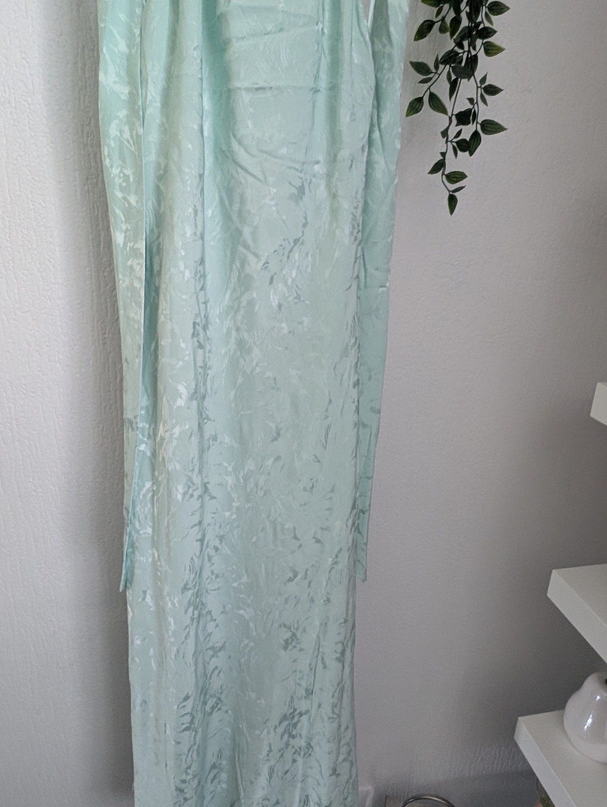 New Nobody's Child Gorgeous Mint Green Floral Jacquard Fifi Maxi Dress UK 6 image 7