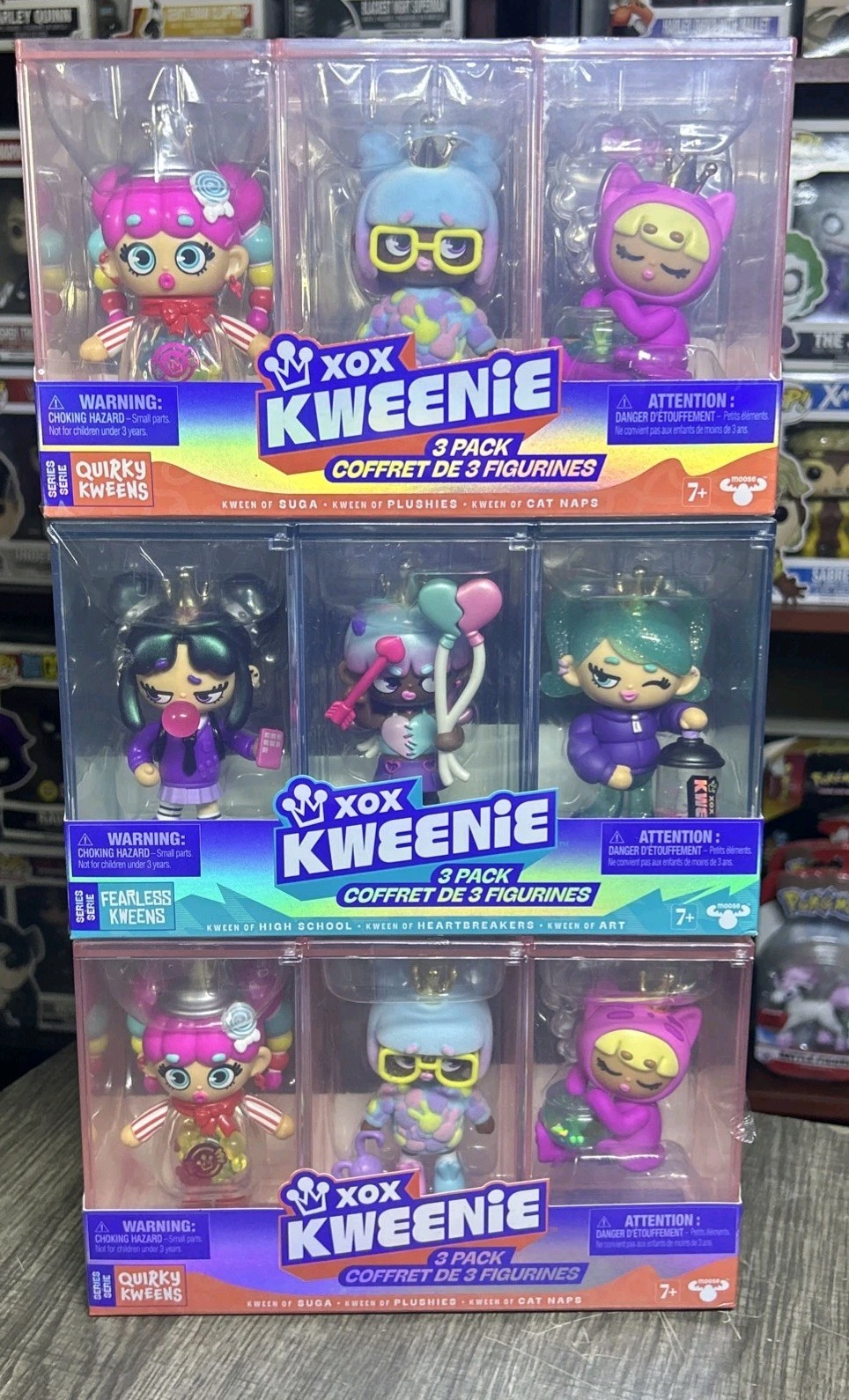 Xox Kweenie Fearless Kweens & Quirky Kweens 3 Packs  **New**