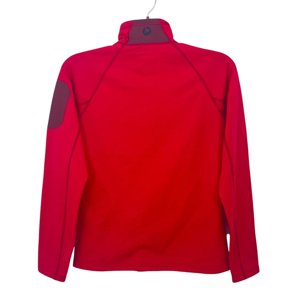 Pullover Marmot para mujer elástico polar 1/2 cremallera rojo talla mediana NUEVO - CJ Foto 3 de 4