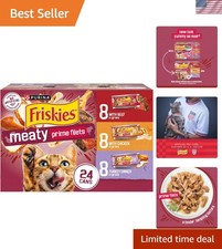 Purina Gravy Wet Cat Food Variety Pack, Prime Filets Meaty Favorites - Pack o...