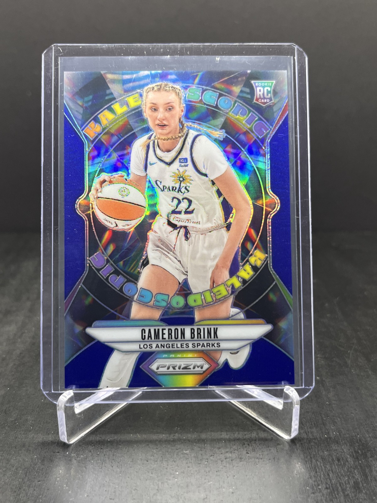 2024 Panini Prizm WNBA Cameron Brink RC Rookie Kaleidoscopic Blue 34/49 #14