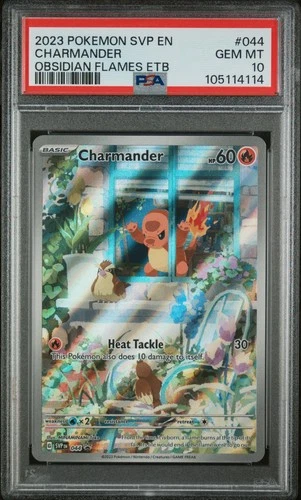 2023 Pokemon Black Star Promo Charmander #044 GEM MT PSA 10 Obsidian Flames ETB