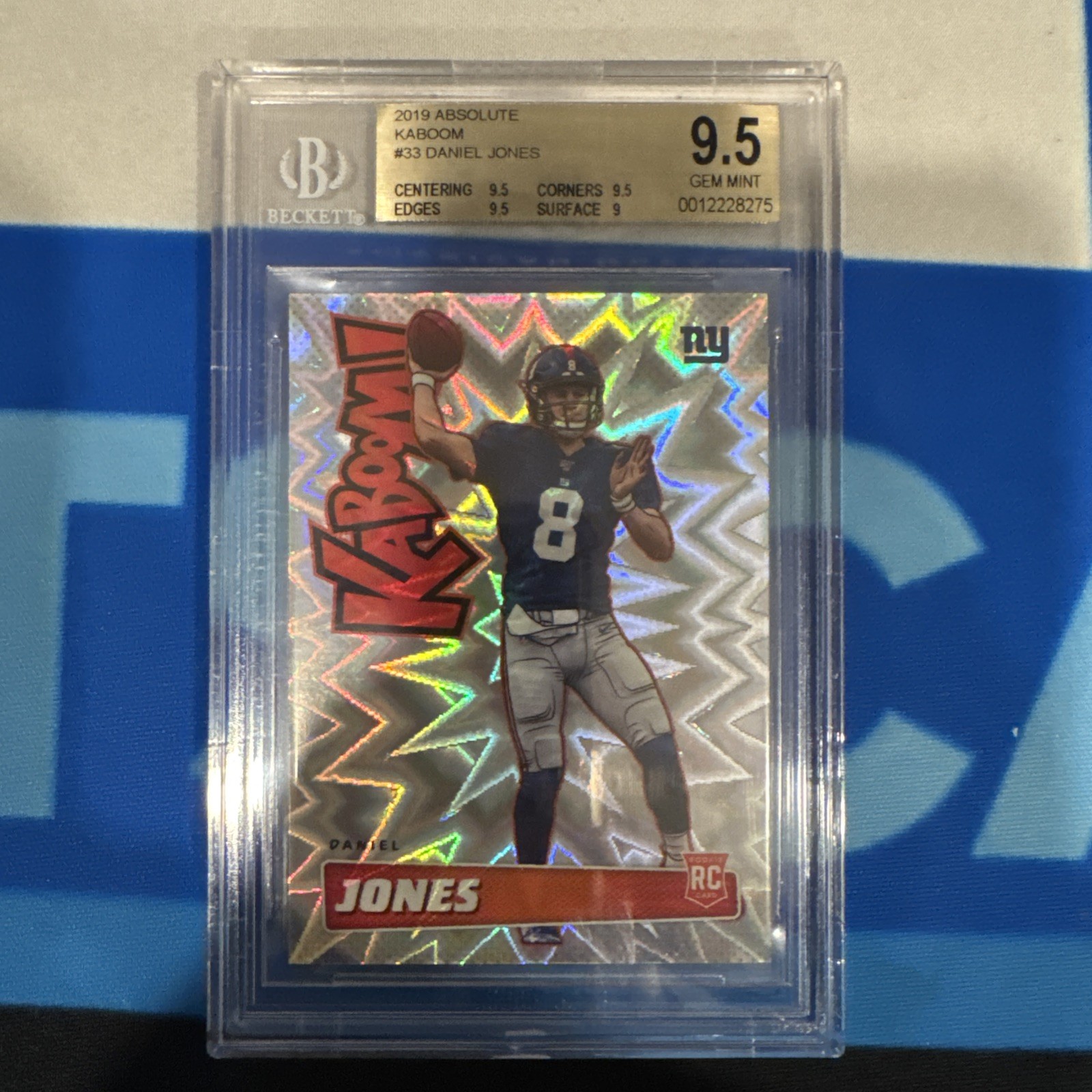 2019 Panini Absolute Kaboom #K-DJ Daniel Jones SSP Case Hit RC Rookie BGS 9.5