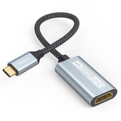 DoroJepi USB C to HDMI Adapter, 4K@60Hz USBC Type C Adapter for Grey 