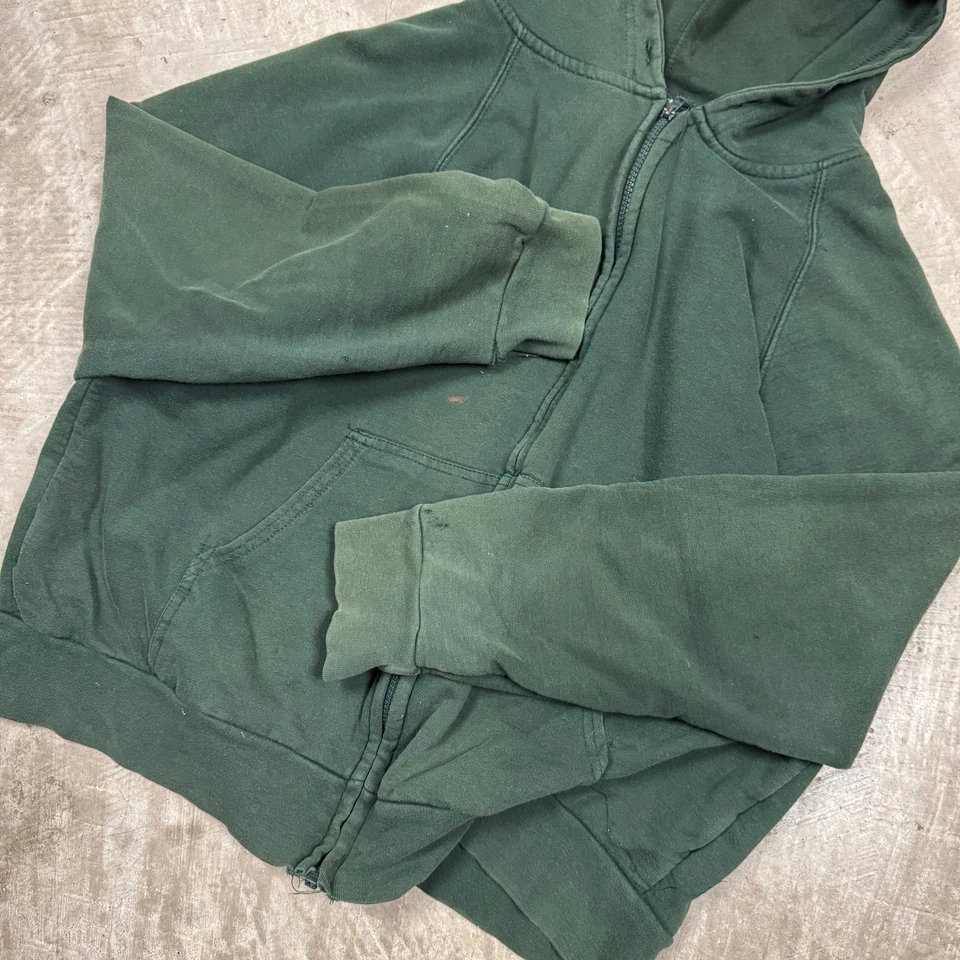 Suéter De Colección Ozark Trail Para Hombres Verde Bosque L Forrado Térmico Cremallera Sudadera con Capucha Años 90 BC68 Foto 2 de 4