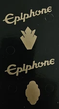  2 Epiphone  and 1 Dot Symbol 1 Crown Logo Gold Die-Cut Vinyl Decals