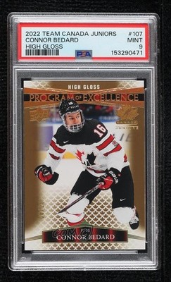 2022 Upper Deck Team Canada Juniors High Gloss 6/10 Connor Bedard #107 0l45