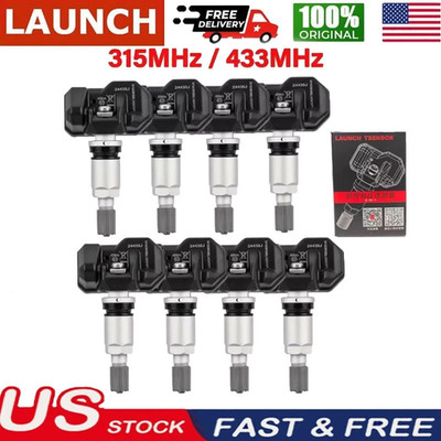 4/8X LAUNCH TPMS Sensor MX-Sensor 315MHz& 433MHz Auto Tire Pressure Sensor Metal