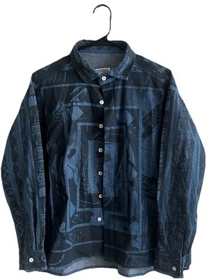 1 OF 1 EXTREMELY RARE Cav Empt Long Sleeve Button Up Blue Graphic Designer Shirt