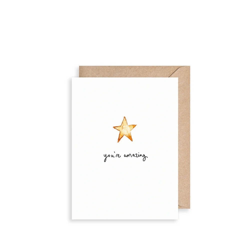Thoughtful Card Just to Say You Are Amazing Star - Louise Mulgrew Greeting Card