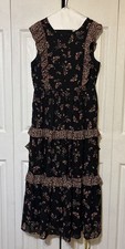 J. Crew Factory Sleeveless Floral Ruffle Tiered Maxi Dress Sz 6 Retail $128