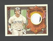2022 GLEYBER TORRES GAME USED JERSEY TOPPS ALLEN & GINTER NEW YORK YANKEES TIGER