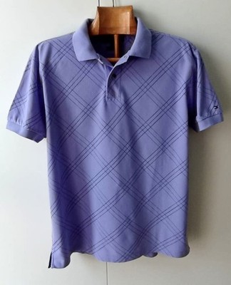 Tommy Hilfiger Golf Vintage Poloshirt Herren L Regular Flieder Karo Karo Top sehr guter Zustand