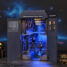 Doctor Who TARDIS DIY Puzzle Bookend Luminous Decoration Wooden Model Xmas Gift
