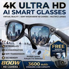 AI Smart Glasses 4K Camera & Real-Time Translator