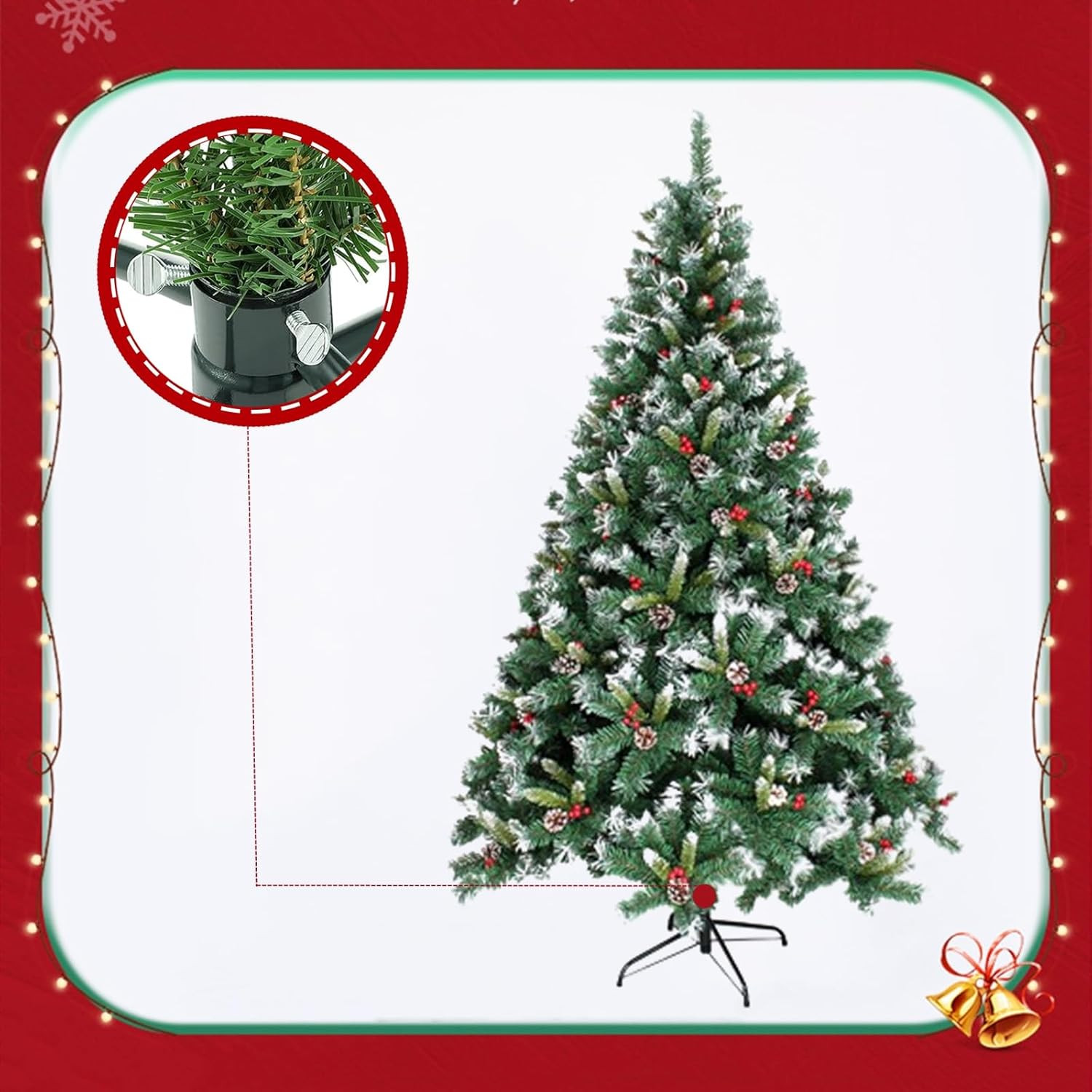 16-Inch Metal Christmas Tree Stand for 1-3 Ft Artificial Trees