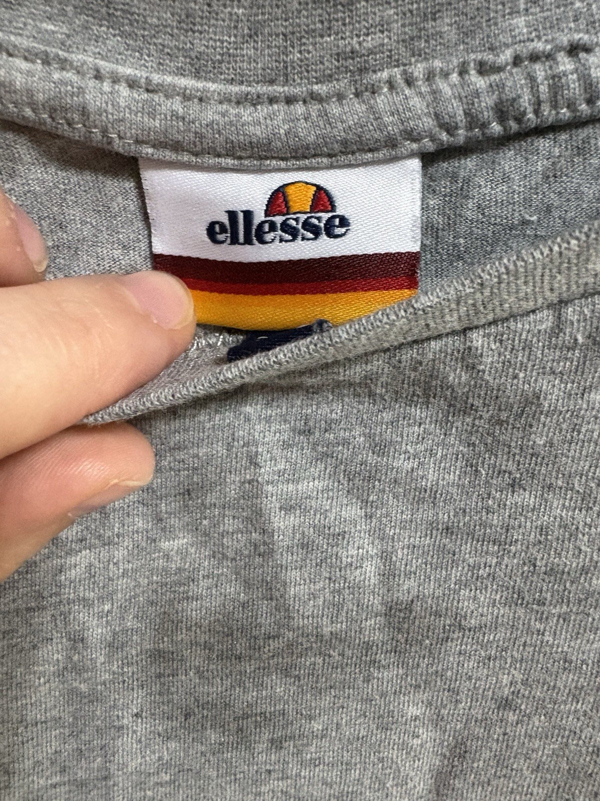 Ellesse Womens Crop Top T-Shirt Gray Logo Size 40 image 3