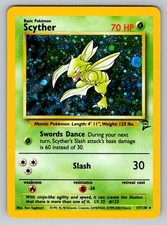 Scyther 17/130 Holo Rare Base Set 2 Pokemon Moderately Played on eBay