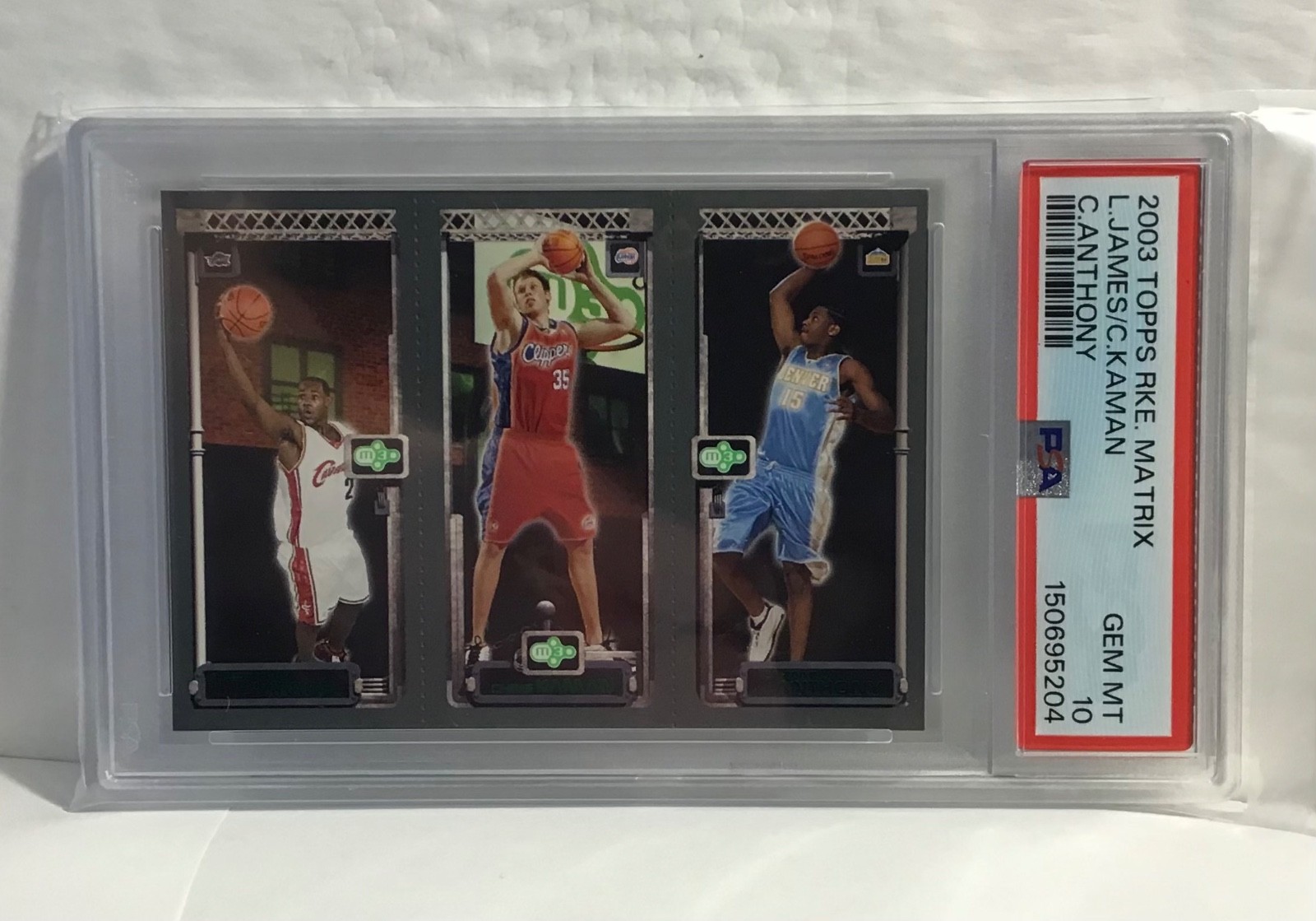 Anthony, Kaman, James Basketball Cards 2003 Topps Rookie Matrix trading card — raw and PSA graded price guide