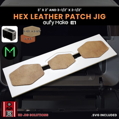 EufyMake E1 UV Printer Jig | Hexagon Hat Patch Template
