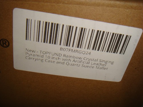 TOPFUND RAINBOW 10" CRYSTAL SINGING PYRAMID WITH CASE - Picture 9 of 11