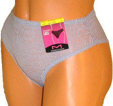 Panties Lingerie Maidenform Luxurious Lace Blue High Leg  Sz 6 Medium  Gift