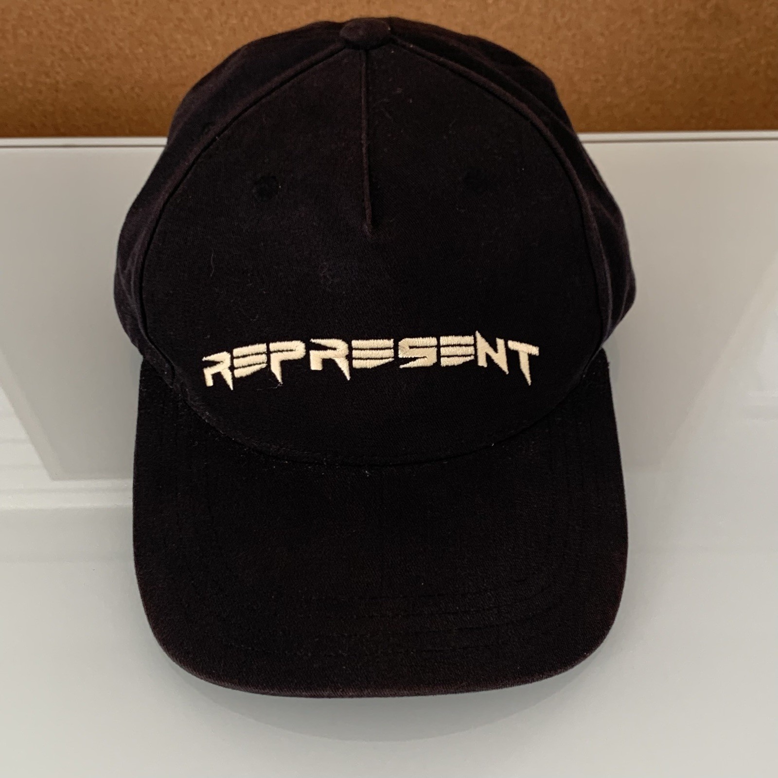 REPRESENT Black Strap Back Baseball Hat Cap Embro… - image 2