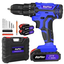 45Nm Cordless Drill & Screwdriver Kit with LED Light 2x battery Opt. - DIY
