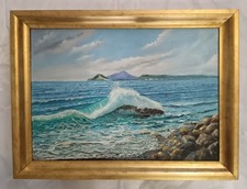 Giuseppe Luongo ( Napoli 1948) Marina dipinto olio su tela