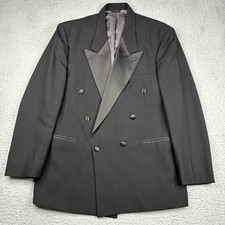 Vintage Christian Dior Le Connaisseur Double Breasted Tuxedo Jacket 40R USA