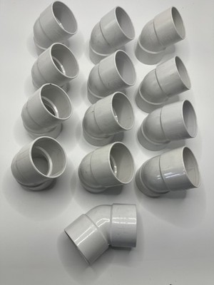 13 x FLOPLAST WS20W 50mm (55mm) ABS LÖSEMITTEL SCHWEISSABFALL 135° BIEGUNG WEISS