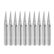 1/8" Shank 0.3mm Tip 20 Degree Carbide Wood Engraving Bit CNC Router Tool 10pcs