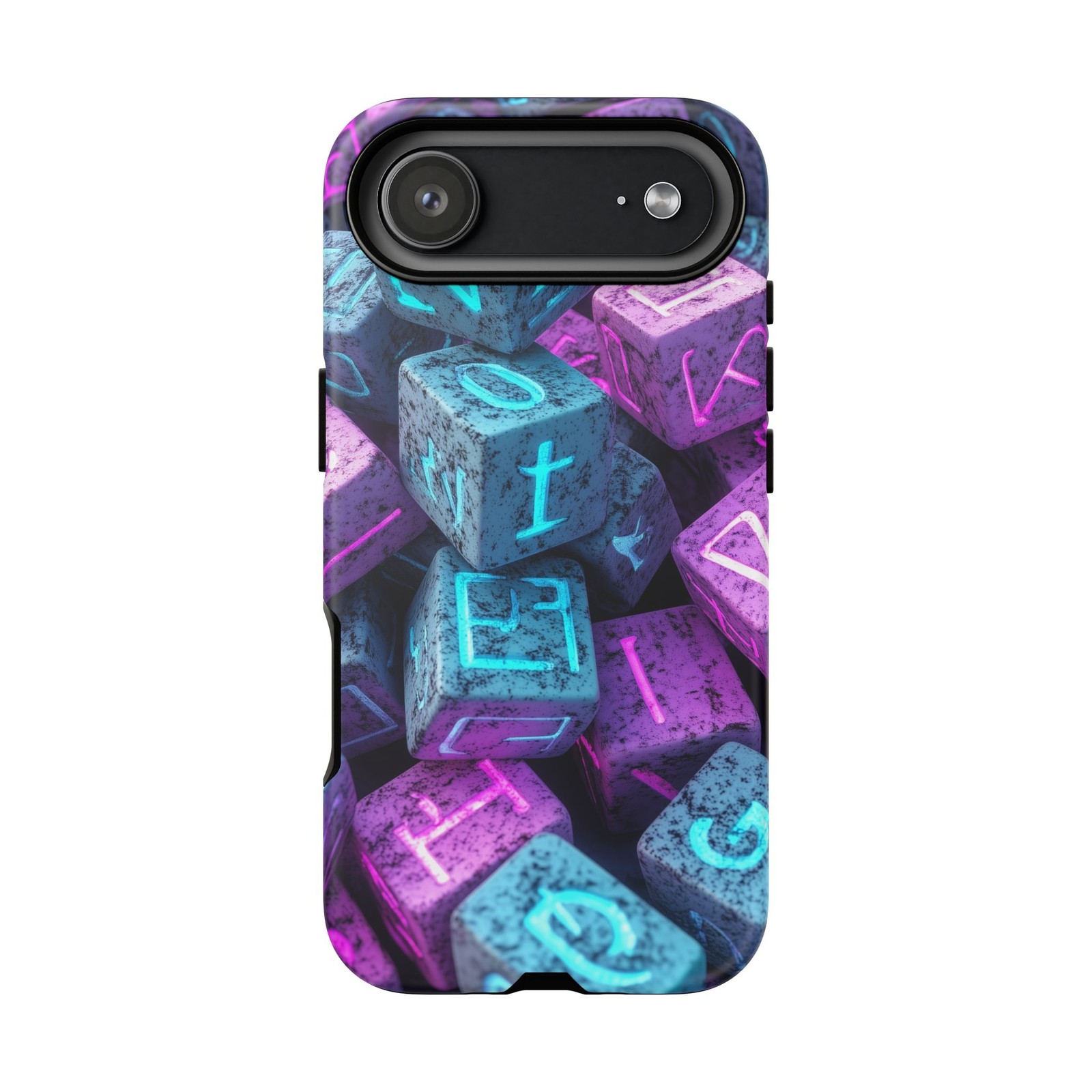 Glyph Stones Teal Purple Rune Phone Case