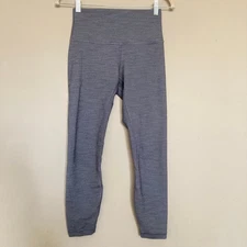 Lululemon Align Pant II 25" Mini Heathered Herringbone Gray Lw5cfgs Size 6