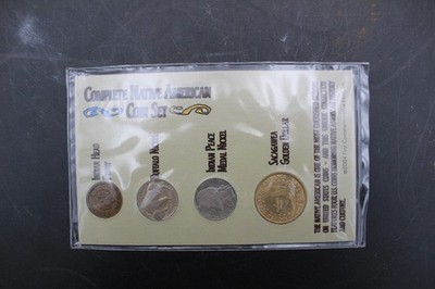 Complete Native American Coin Set -  Sacagawea,  Buffalo & Peace nickels & penny