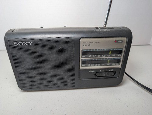 Sony ICF-38 Portable AM/FM Radio Tested And Fully Functional And ...