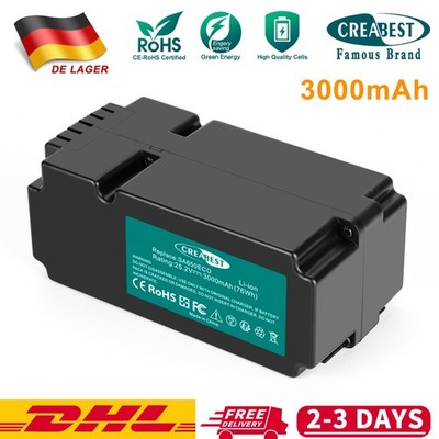 25.2V 3000mAh Li-ion Akku für Yard Force SA500 SC600ECO SA900 MR600 INR19/65