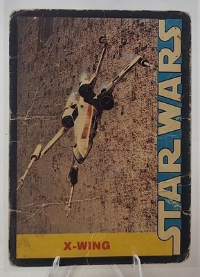 X-Wing Fighter Plane 1977 Wonder Bread Star Wars Vintage Trading Card 