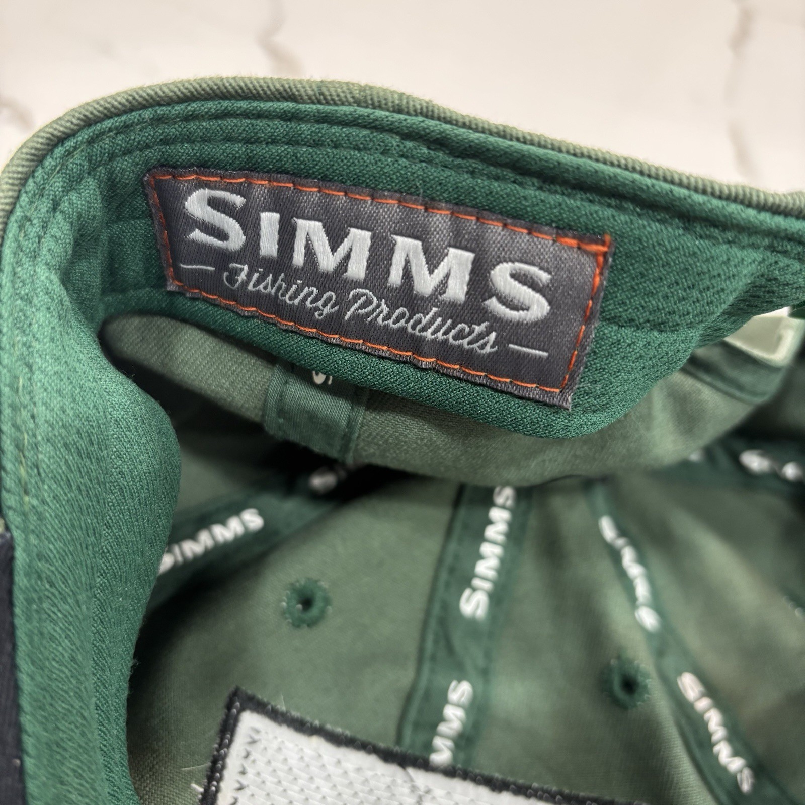 Simms Fishing Hat Single Haul Hat Cap Adjustable Green