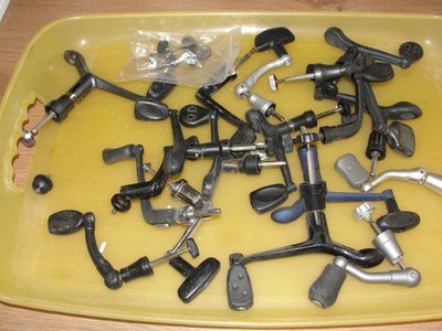 18 verschiedene klappbare Fixed Spool Rollengriffe, Shakespeare Shimano Daiwa Zebco  