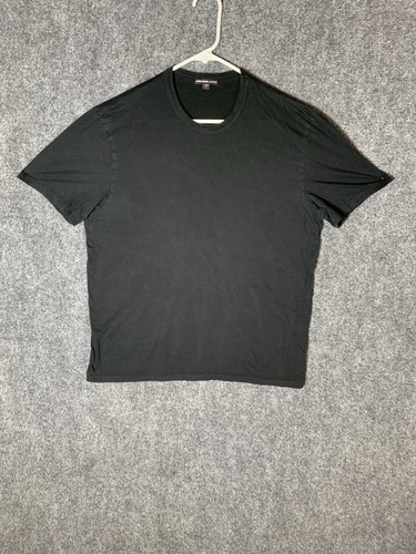 James Perse Standard T-Shirt Mens Small 1 Black Blank Cotton Crewneck USA Made - Picture 6 of 19