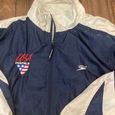 Vintage Speedo USA Duathlon Lined Windbreaker Jacket Men s Size Large