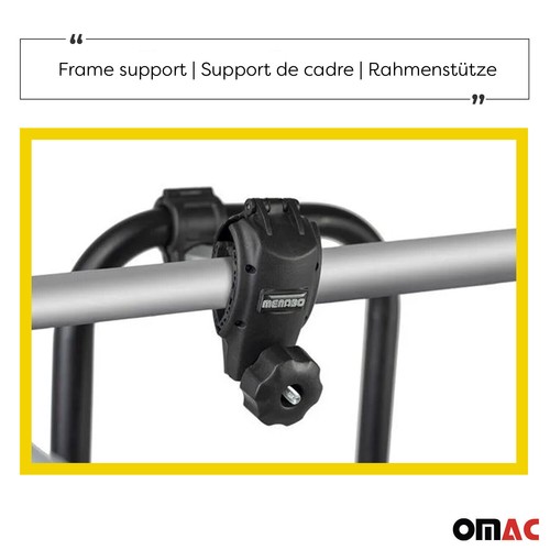 Menabo Fahrradträger 3 Fahrräder für Audi A1 8X 2010-2014 Alu Schwarz Silber - Afbeelding 5 van 10